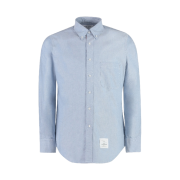 Thom Browne Oxford Classic Grosgrain Placket Shirt Light Blue