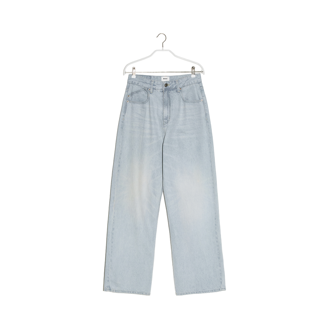 BDWTDPT003L/BL En Or Women Loose Fit Washed Denim Pants Light Blue