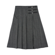 FAD Pleated Skirts Charcoal