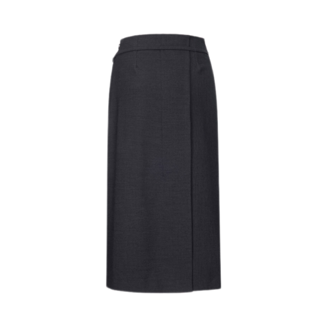 (W) 온앤온 랩 디테일 H라인 미디 스커트 차콜((W) On&On Wrap Detailed H-Line Midi Skirt Charcoal) - 2