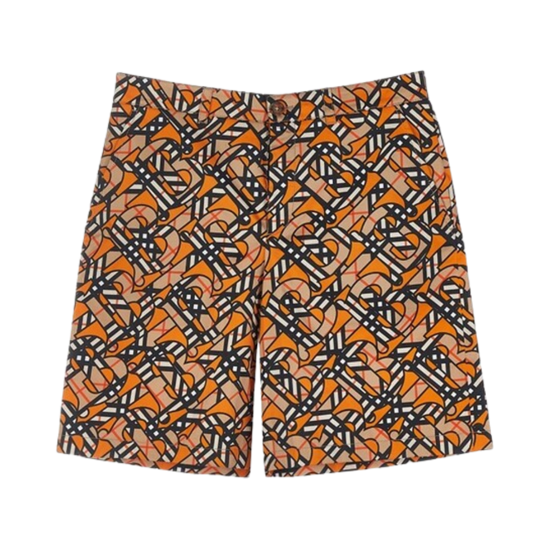 8057281 Burberry TB Logo Bermuda Pants Bright Orange