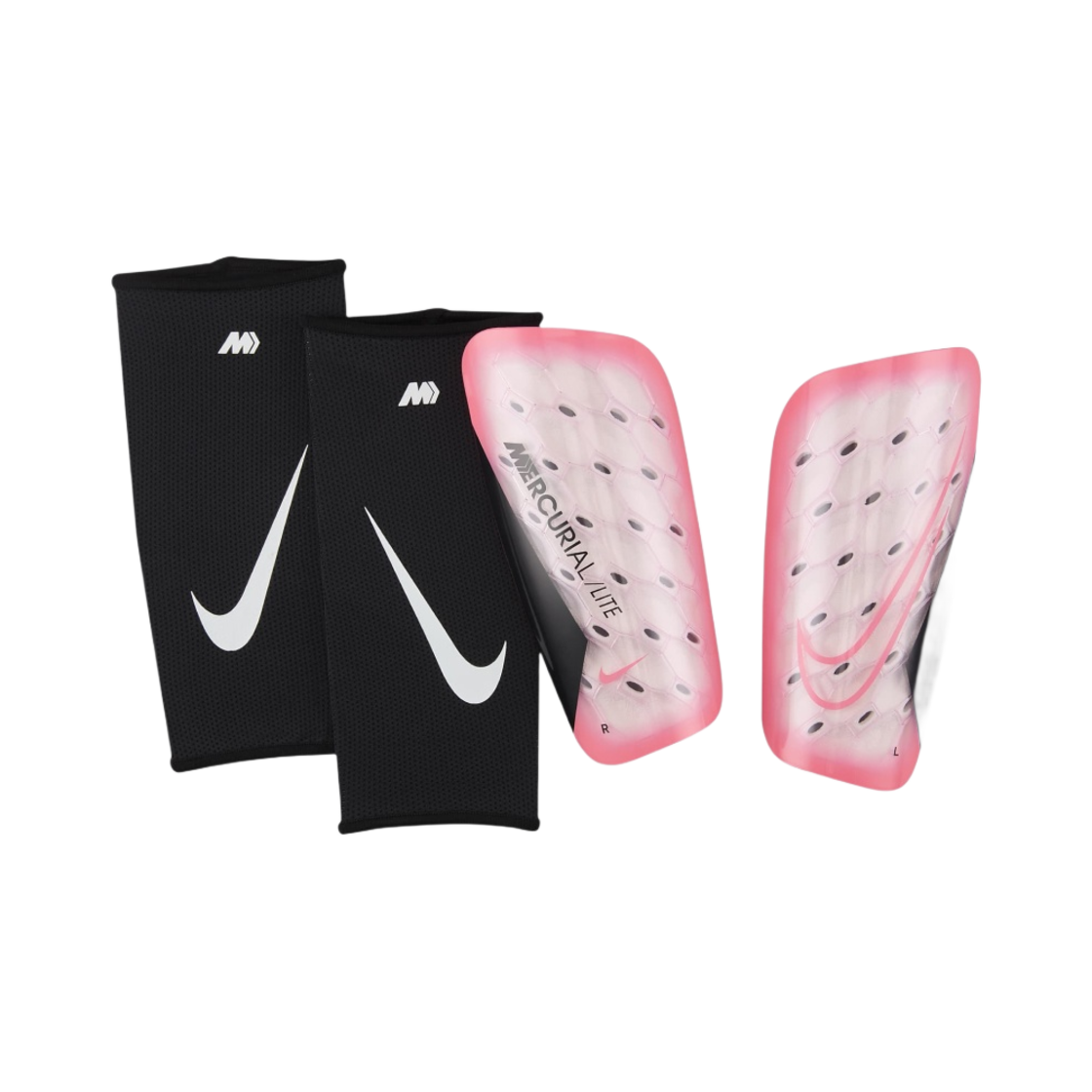 나이키 머큐리얼 라이트 풋볼 신가드 선셋 펄스 블랙