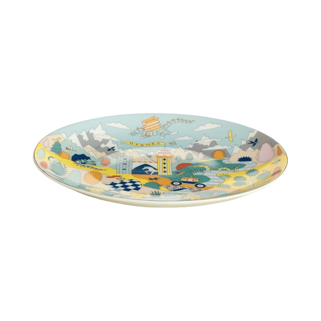 에르메스 에포피 디저트 플레이트 멀티꼴로르 (1개입)(Hermes Epopee Dessert Plate Multicolor (1 Plate)) - 2