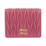 Miu Miu Matelasse Nappa Leather Wallet Begonia Pink