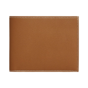 Hermes Citizen Twill Compact Card Holder Swift & Gold Rouge Piment