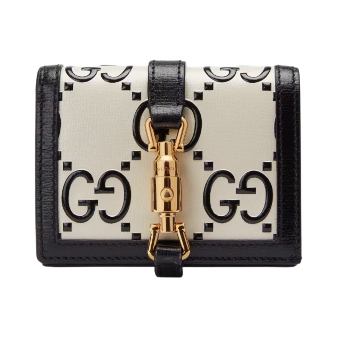 구찌 재키 1961 카드 케이스 지갑 화이트 블랙(Gucci Jackie 1961 Card Case Wallet White Black) - 1