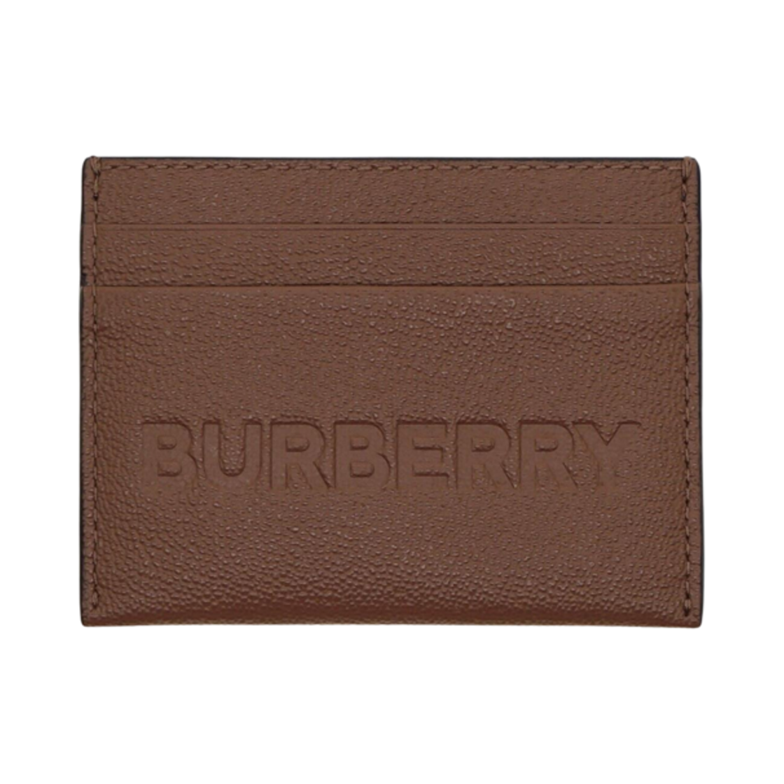 8061366 Burberry Sandon Embossed Logo Grainy Leather Card Case Tan