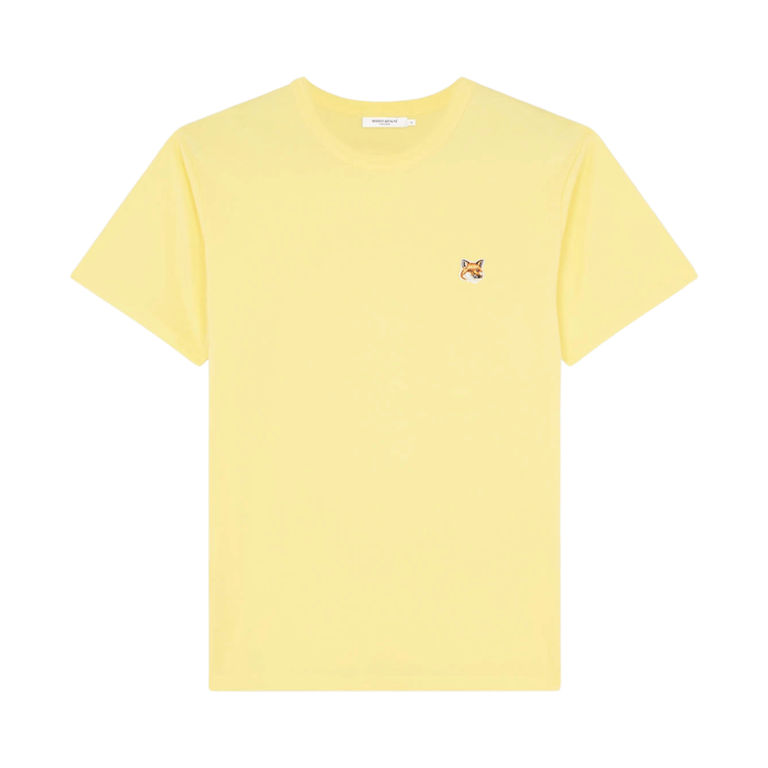 메종 키츠네 폭스 헤드 패치 클래식 티셔츠 소프트 옐로우(Maison Kitsune Fox Head Patch Classic T-Shirt Soft Yellow) - 1