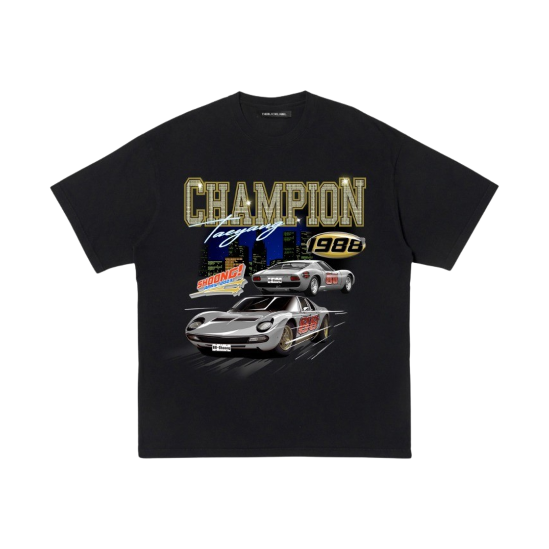 태양 슝! 데이토나 티셔츠 블랙(TAEYANG Shoong! Daytona Tee Black)
