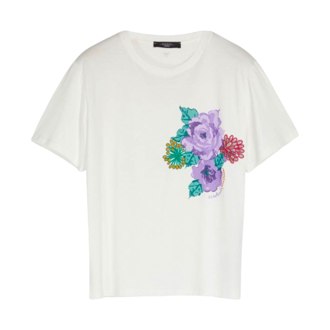 (W) 위켄드 막스마라 루이스 코튼 티셔츠 화이트((W) Weekend Max Mara Luis Cotton T-Shirt White) - 1