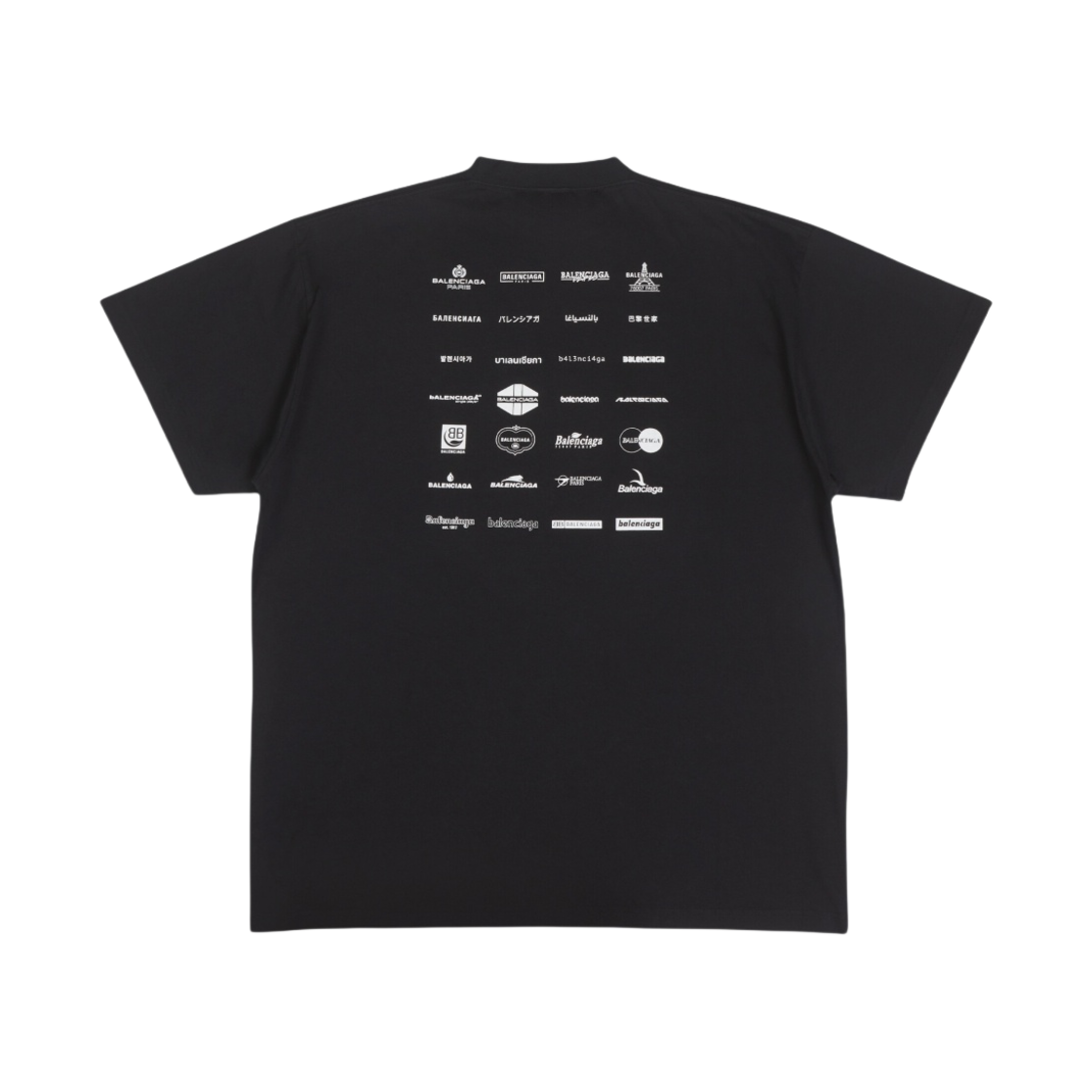 발렌시아가 아카이브 로고 티셔츠 오버사이즈 블랙(Balenciaga Archives Logos T-Shirt Oversized Black) - 2