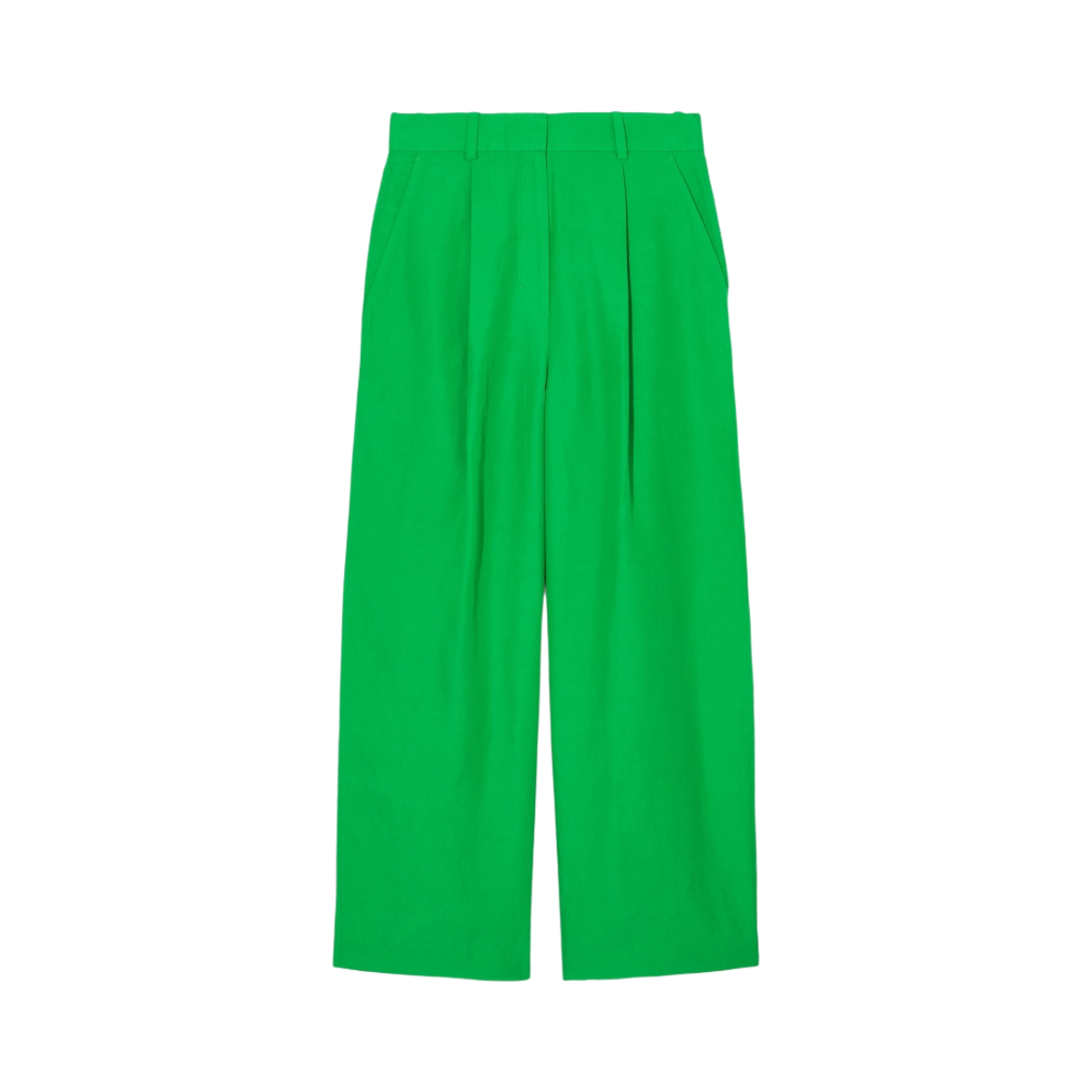 코스 하이웨이스트 와이드 레그 트라우저 브라이트 그린(COS High Waisted Wide Leg Trousers Bright Green) - 1