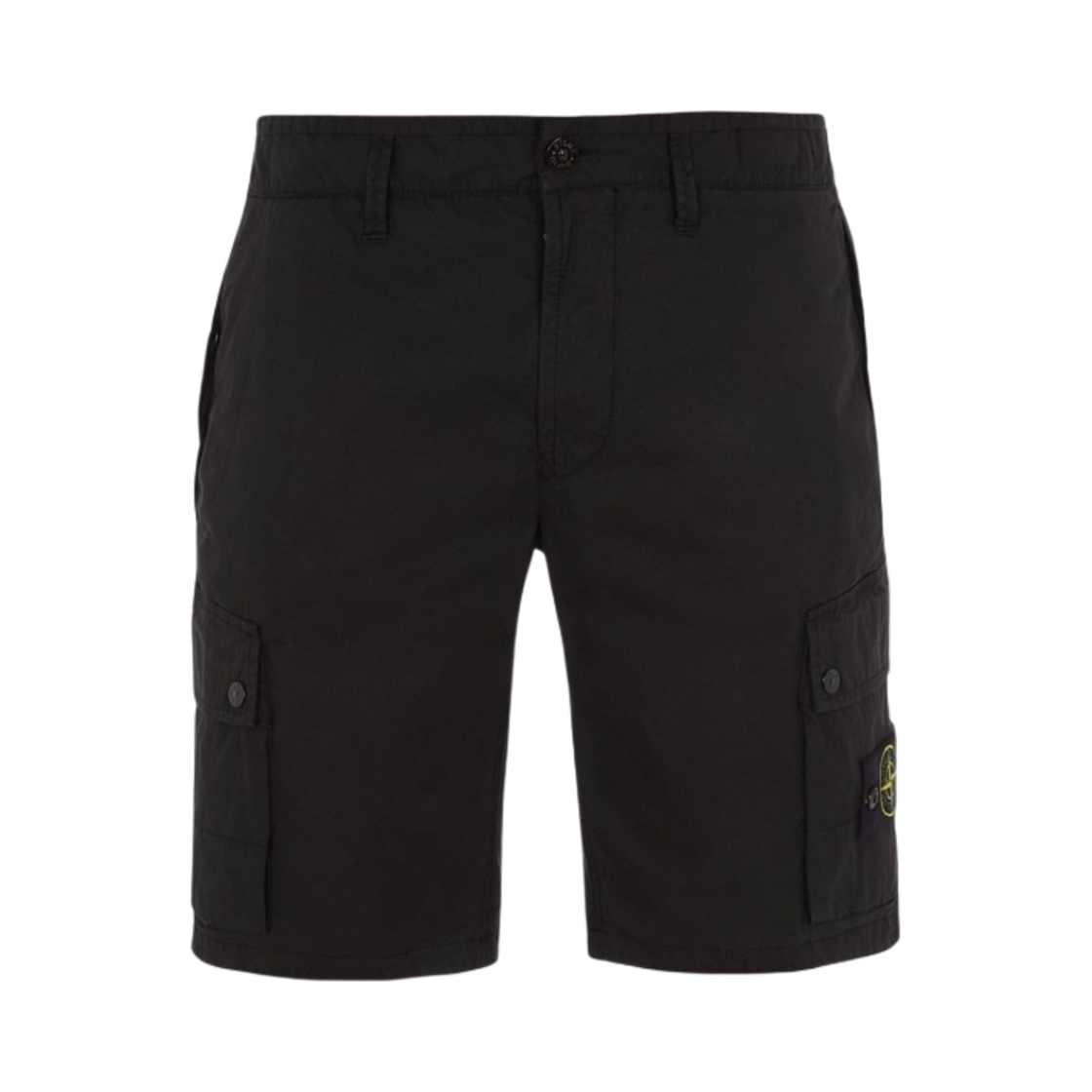 1015L1110-A0029 Stone Island L1110 Supima Cotton Cargo Bermuda Shorts Black - 23SS