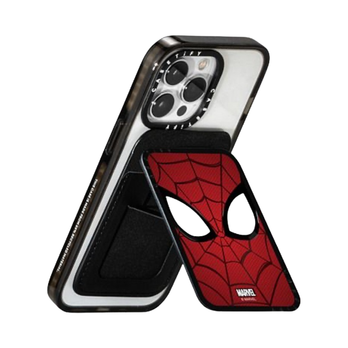 케이스티파이 x 마블 스파이더맨 맥세이프 스내피 카드홀더 스탠드 블랙(Casetify x Marvel Spider-Man Magasafe Snappy Cardholder Stand Black) - 3