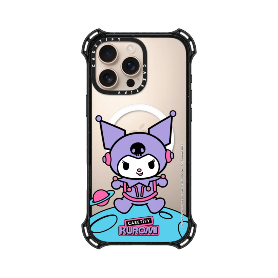 케이스티파이 x 쿠로미 코스믹 아스트로넛 아이폰 바운스 케이스 블랙(Casetify x Kuromi Cosmic Astronaut iPhone Bounce Case Black) - 4