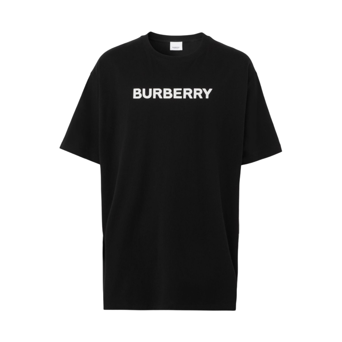 버버리 로고 프린트 코튼 오버사이즈 티셔츠 블랙(Burberry Logo Print Cotton Oversized T-Shirt Black)
