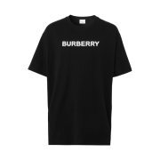 Burberry Logo Print Cotton Oversized T-Shirt Black