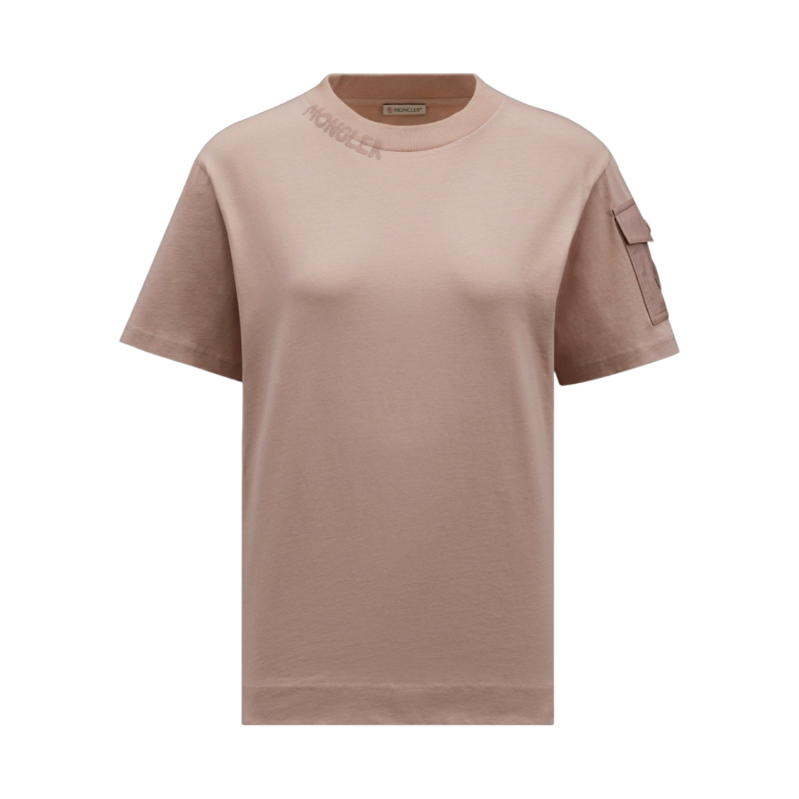 H2-093-8C00003-829HP-51A (W) Moncler Logo T-Shirt Pink Petal - 22FW - 대표 이미지 #1