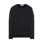 Stone Island 61151 Cotton Fleece Garment Dyed Crewneck Sweatshirt Black - 22SS