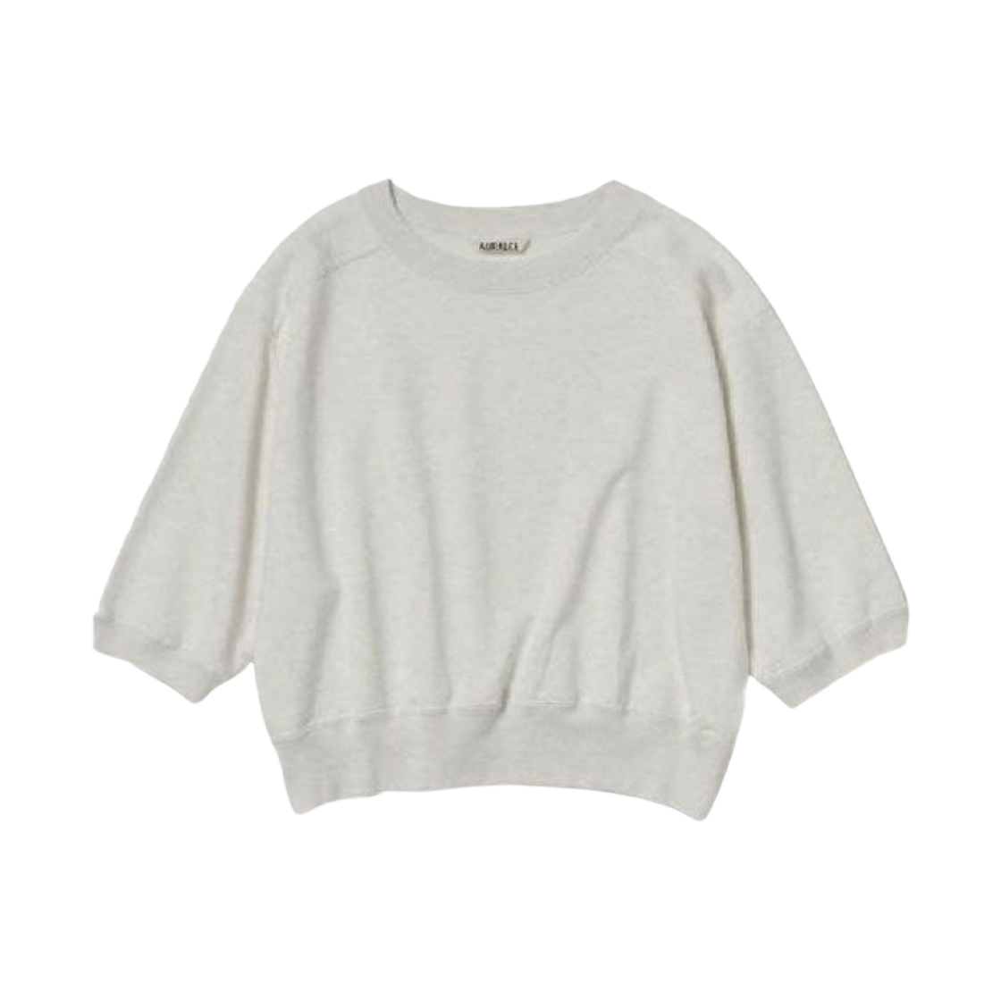 (W) 오라리 라이트 플로위 스웨트 하프 슬리브 풀오버 탑 라이트 그레이 - 23SS((W) Auralee Light Flowy Sweat Half Sleeve Pullover Top Light Gray - 23SS) - 1
