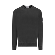 Stone Island 62420 Wappen Patch Cotton Sweatshirt Black - 24FW