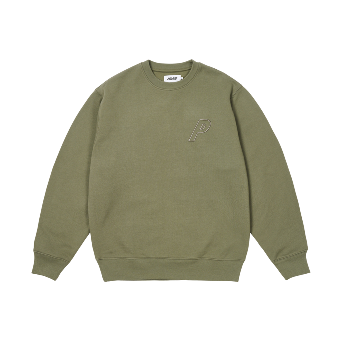팔라스 아웃라인 P-3 크루넥 올리브 - 24SS(Palace Outline P-3 Crew Olive - 24SS) - 2