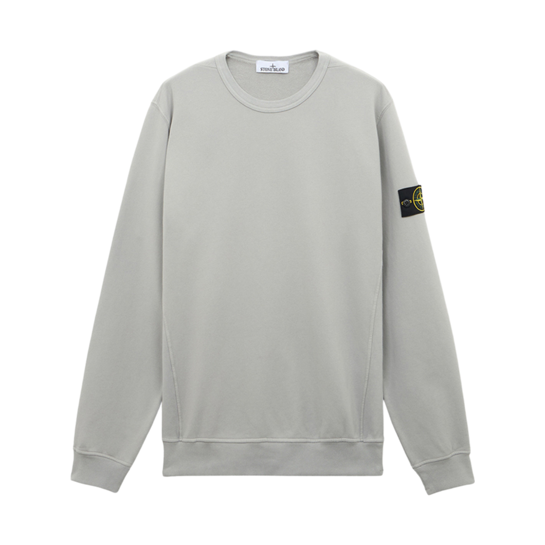 811562420-V0060 Stone Island 62420 Brushed Organic Cotton Fleece Crewneck Sweatshirt with Ribbing Grey - 24FW