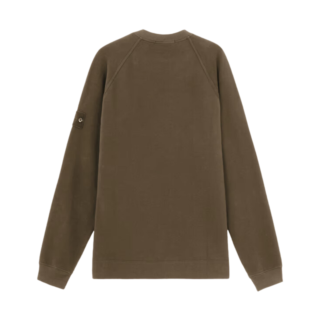 스톤 아일랜드 629F7 고스트 스트레치 오가닉 코튼 플리스 크루넥 스웨트셔츠 위드 립드 디테일 밀리터리 그린 - 24FW(Stone Island 629F7 Ghost Stretch Organic Cotton Fleece Crewneck Sweatshirt with Ribbed Details Military Green - 24FW) - 2