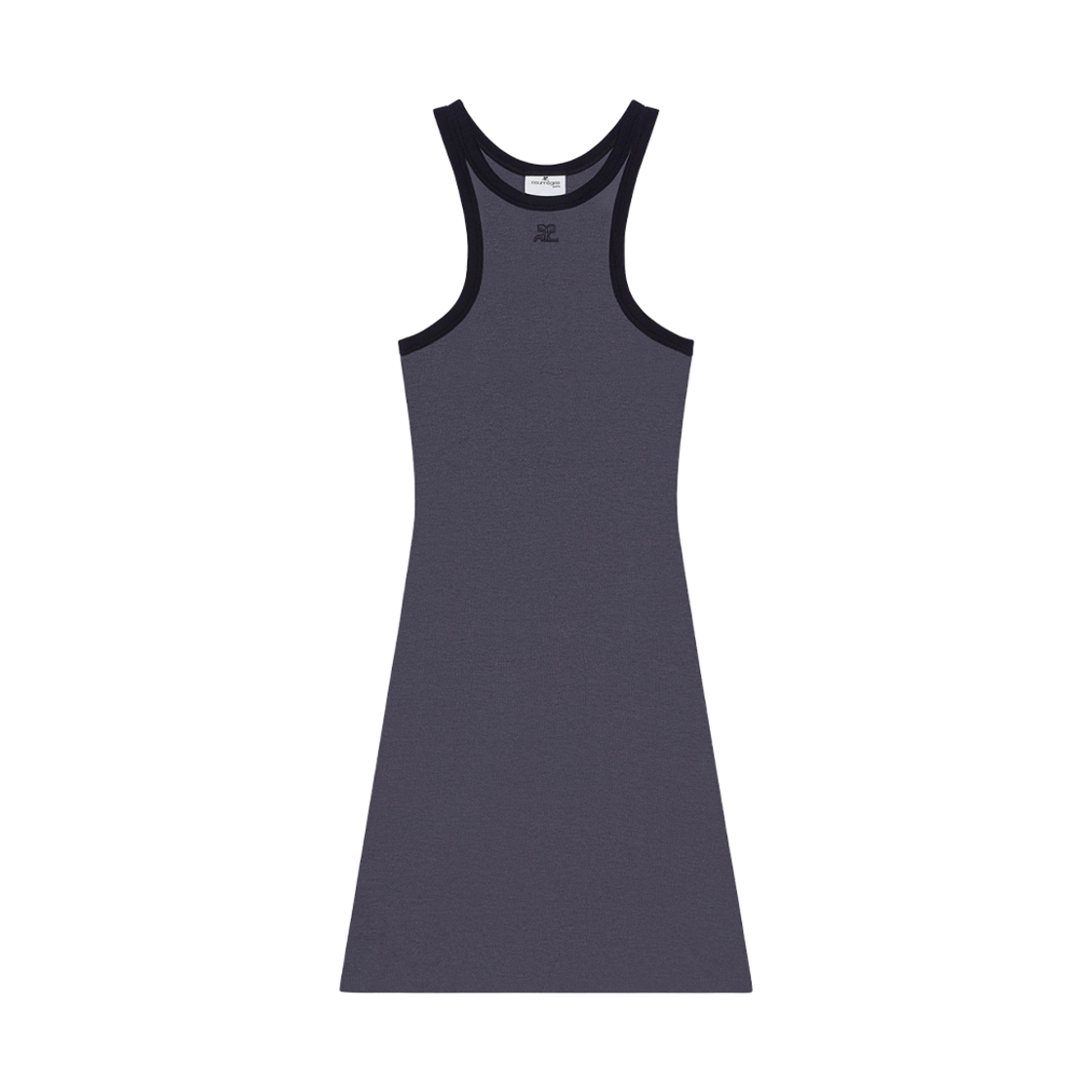 125JRO577JS0203B155 (W) Courreges Scuba Mini Dress Denim Black