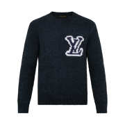 Louis Vuitton LV Intarsia Crewneck Knit Navy