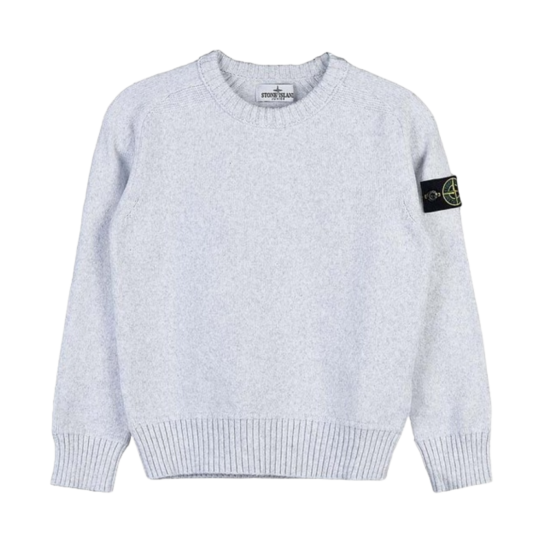 7716515A2-V0M61 (Kids) Stone Island 515A2 Crewneck Knit Pearl Grey Melange - 22FW