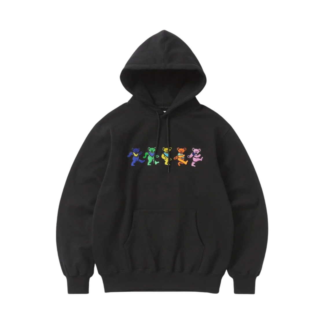 GD223TSWHO02 Thisisneverthat x Grateful Dead Dancing Bears Hoodie Black