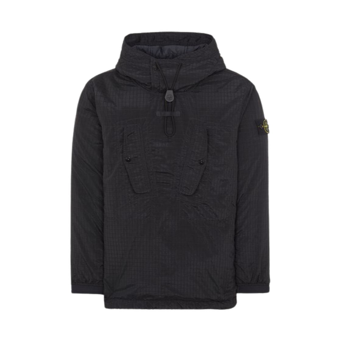 스톤 아일랜드 43332 매크로 립스탑 나일론 메탈 에코닐 재생 나일론 프리마로프트-TC 아노락 블랙 - 23FW(Stone Island 43332 Macro Ripstop Nylon Metal in Econyl Regenerated Nylon with Primaloft-TC Anorak Black - 23FW) - 1
