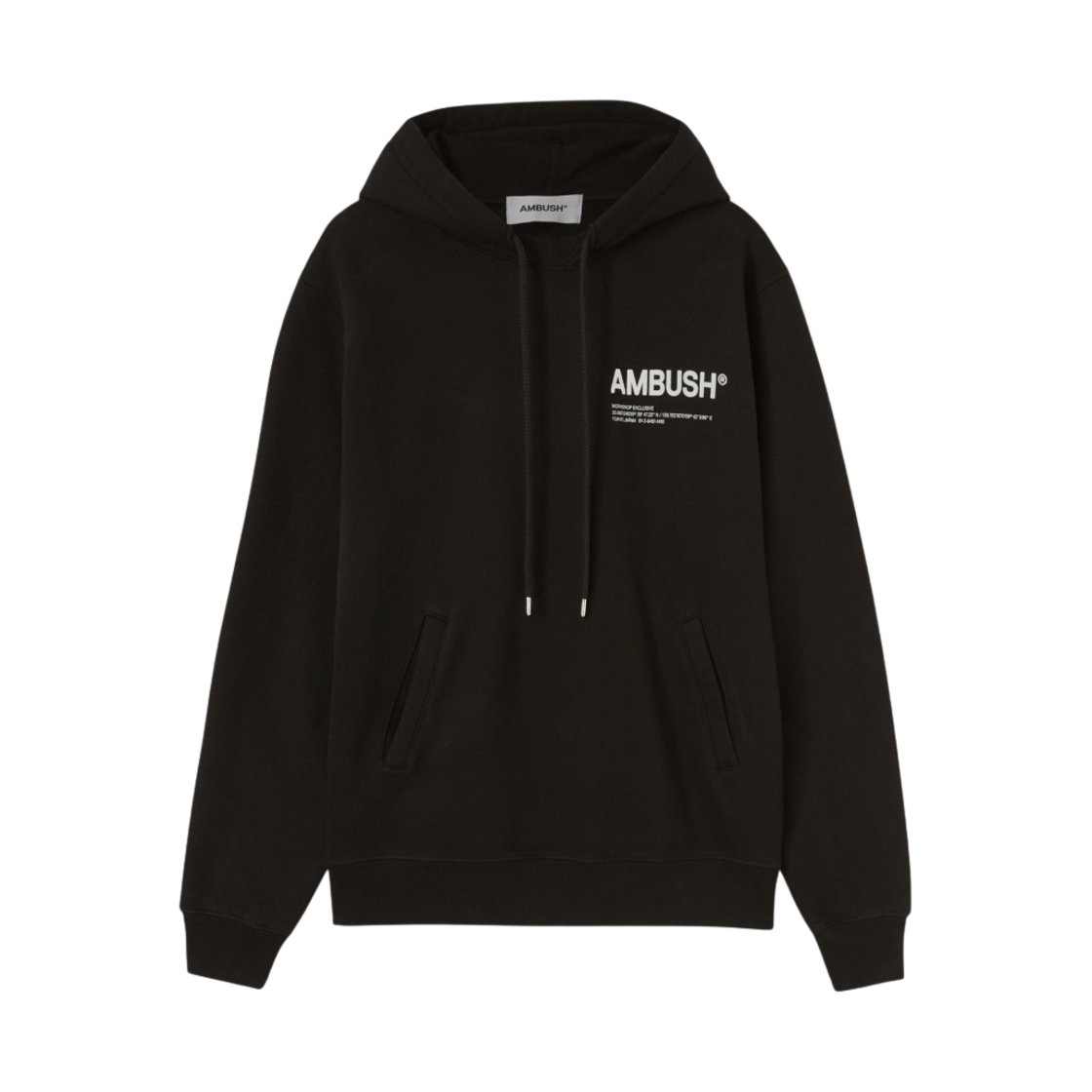 BMBB012S22FLE0011002 Ambush Workshop Hoodie Black Cloud Dancer