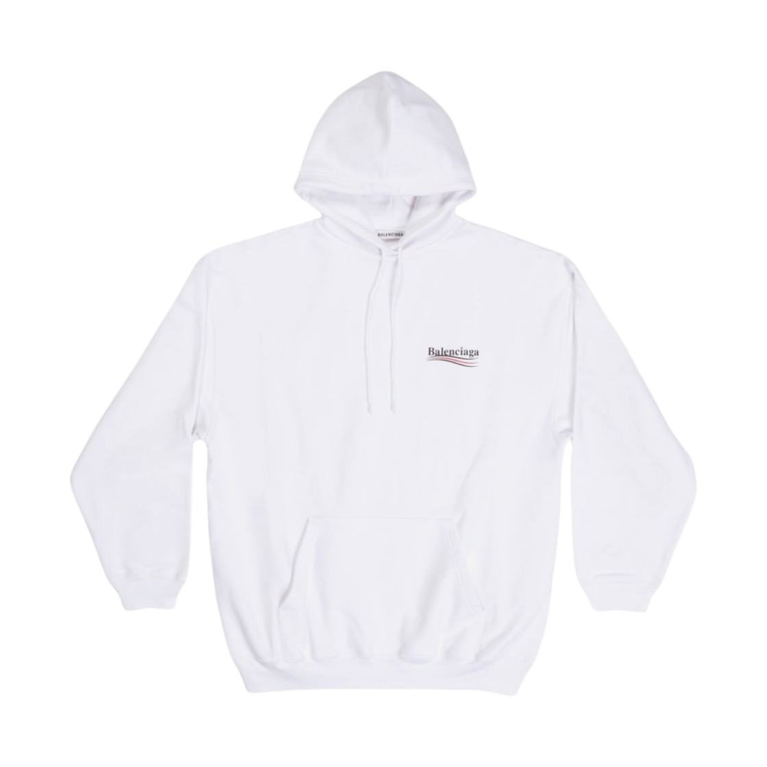 (W) 발렌시아가 폴리티컬 캠페인 후드 라지 핏 화이트((W) Balenciaga Political Campaign Hoodie Large Fit White) - 1