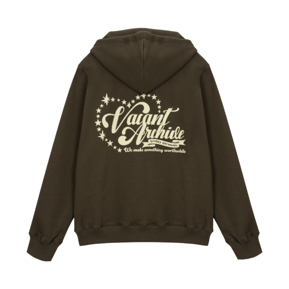베이컨트 아카이브 베이컨트 로고 후디 카키(Vacant Archive Vacant Logo Hoodie Khaki)