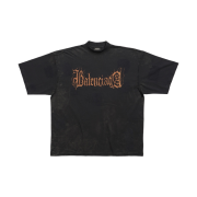 Balenciaga Heavy Metal T-Shirt Large Fit Black Faded
