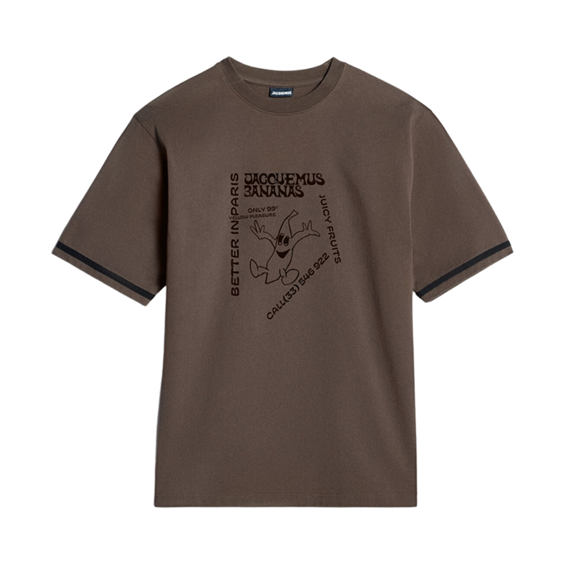 자크뮈스 르 티셔츠 바나나 바나나 인 파리 티셔츠 프린트 바나나 브라운(Jacquemus Le T-Shirt Banana Banana In Paris T-Shirt Print Banana Brown) - 1