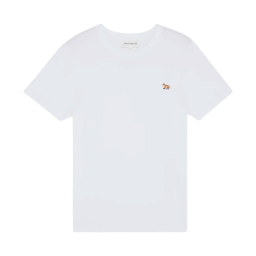 (W) Maison Kitsune Baby Fox Patch Regular T-Shirt White