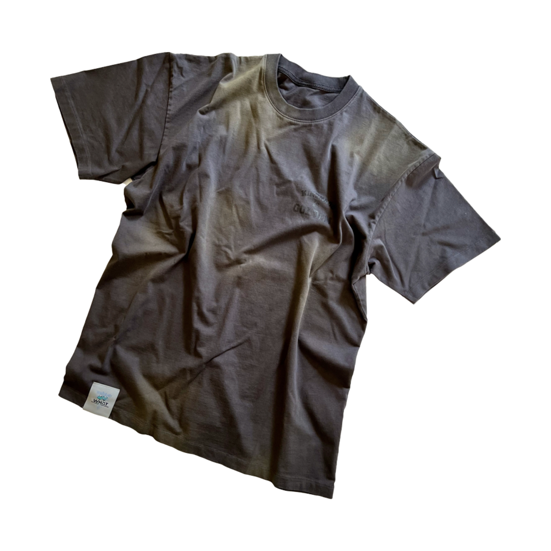 템포러리 유니버스 x 와가카 빈티지 워시드 오버사이즈 티셔츠 그레이(Temporary Universe x Wgaca Vintage Washed Oversize T-Shirt Gray)