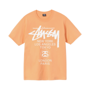Stussy World Tour T-Shirt Peach 2021