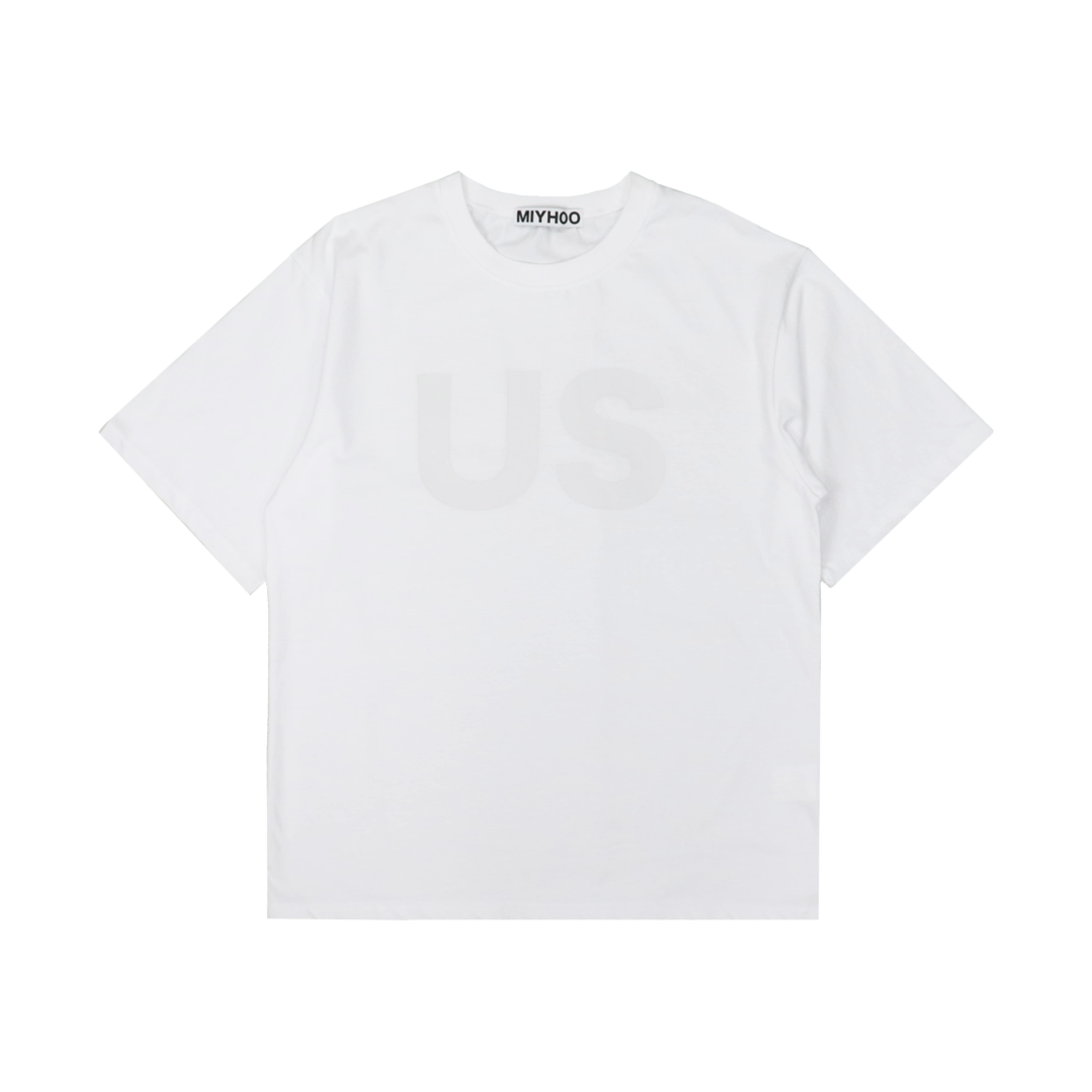 미와이후 유에스 오버사이즈 유니섹스 티 화이트(Miyhoo Us Over-Sized Unisex Tee White)