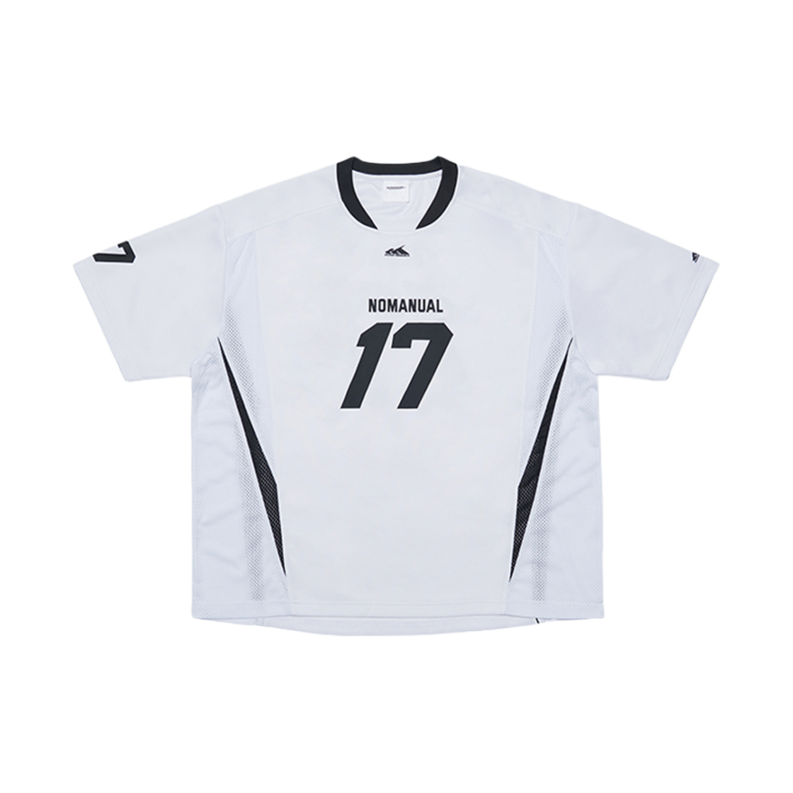 노매뉴얼 17 메쉬 블락 풋볼 저지 화이트(NOMANUAL 17 Mesh Block Football Jersey White)