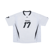 NOMANUAL 17 Mesh Block Football Jersey White