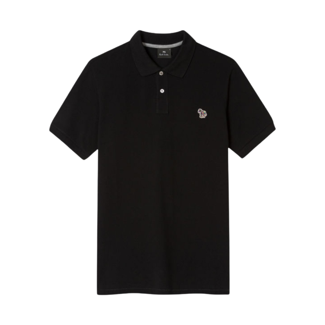M2R-183K-KZEBRA/PZEBRA-79 Paul Smith Cotton Pique Zebra Logo Polo Shirt Black