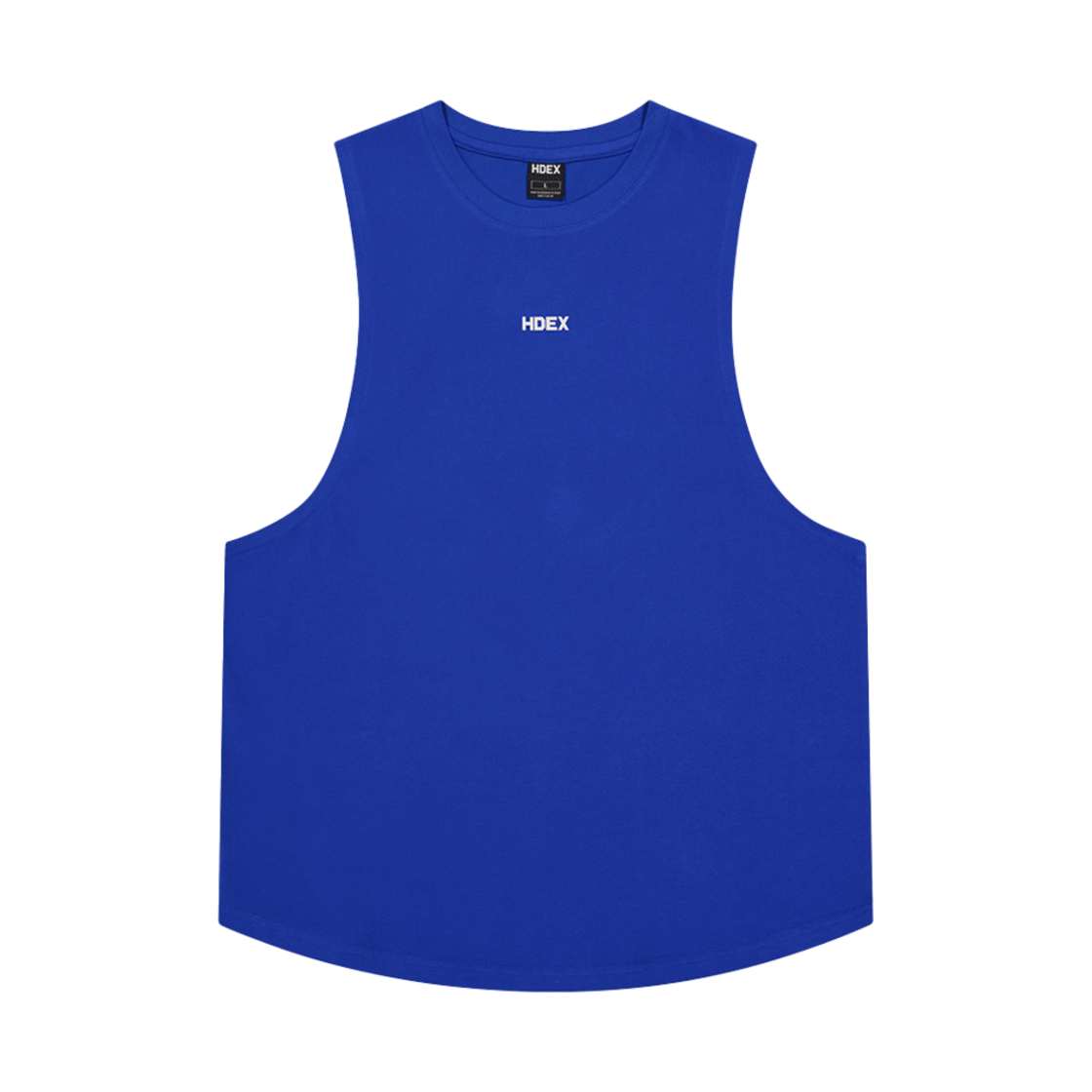 에이치덱스 실버 메인로고 라운드 슬리브리스 코발트 블루