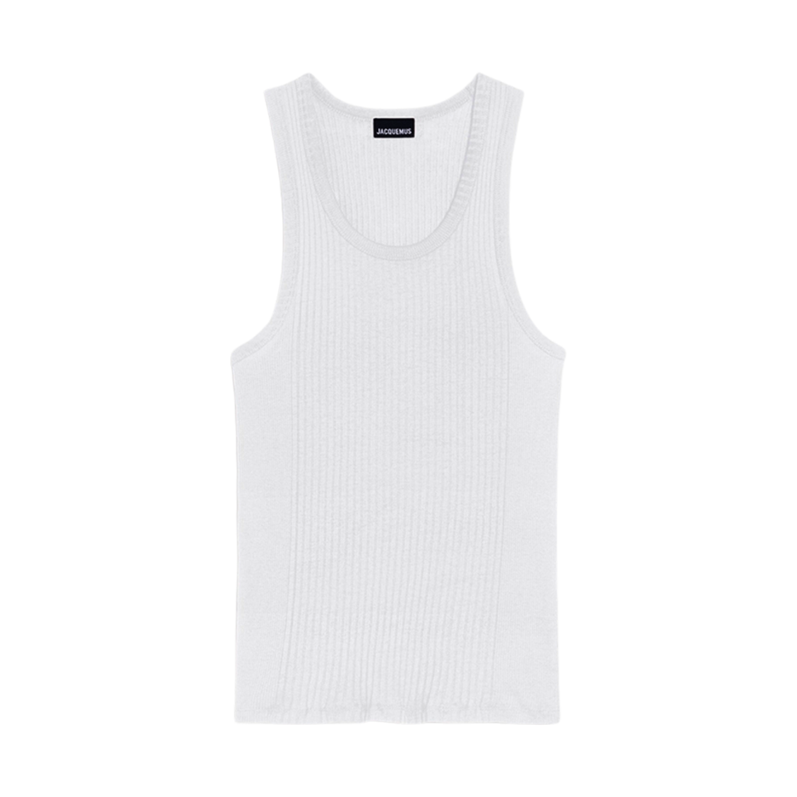 자크뮈스 르 데바듀어 카라코 립 탱크탑 화이트(Jacquemus Le Débardeur Caraco Ribbed Tank Top White) - 1
