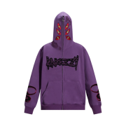 Kakazzy Full Zip Hoodie Demon Slayer Kokushibo Purple