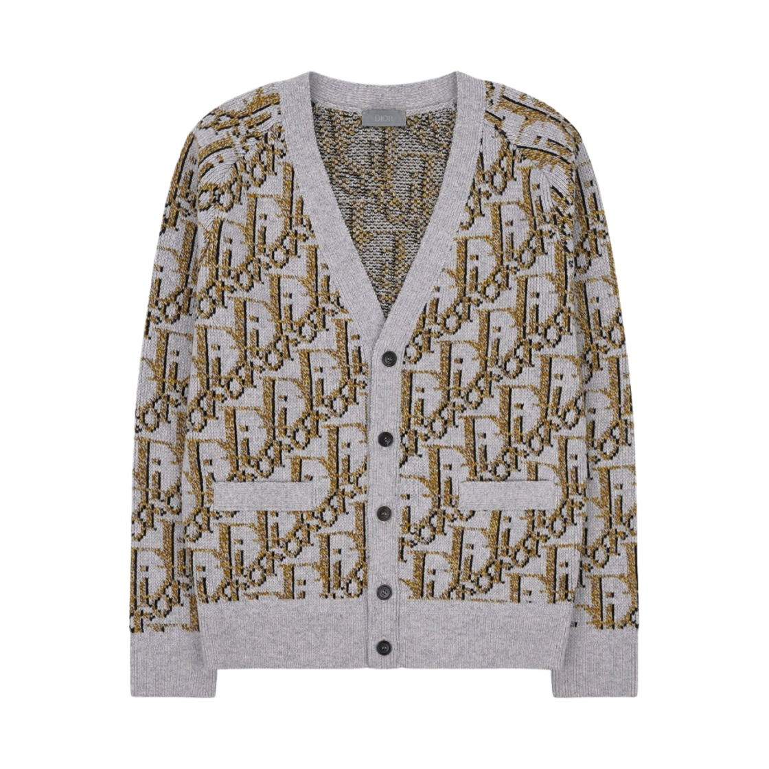 디올 오블리크 가디건 베이지 브라운 울 자카드(Dior Oblique Cardigan Beige Brown Wool Jacquard) - 1