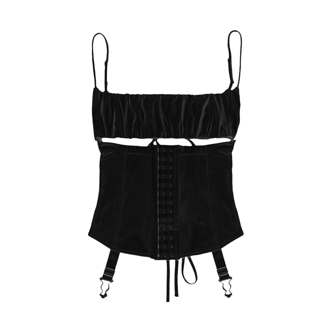 Bonnae-119 [KREAM 단독] Bonnae Lace-up corset top Black